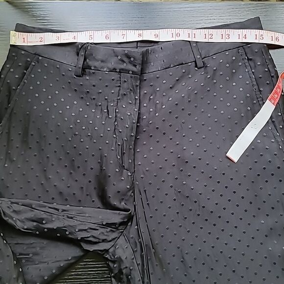 Dries Van Noten Nwt Black Single Pleat Polka Dot Women's Pants Size 2 - Picture 9 of 13